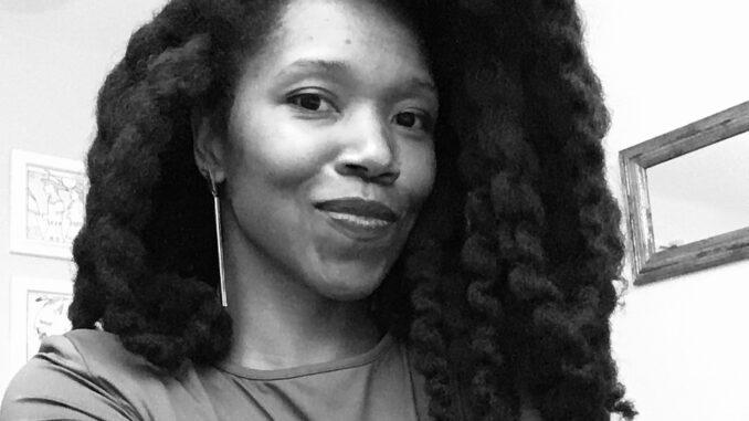 Amber Starks says she is a reflection of her Mvskoke ancestors and Black family. Some of her work is being shown in Portland, Oregon.